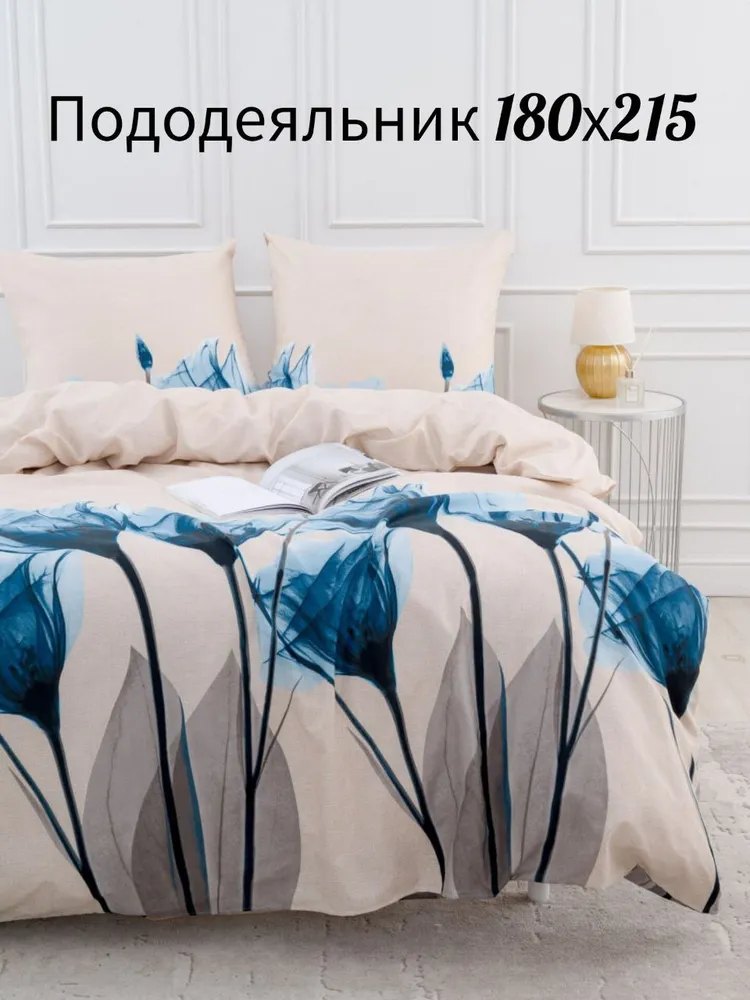 Пододеяльник одиночный «Голубая роза»